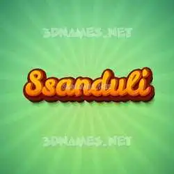 ssanduli in Green Rays style - 3D name wallpaper