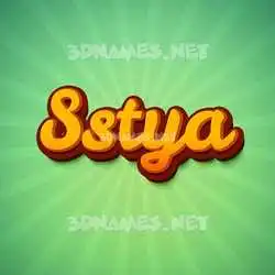 sstya in Green Rays style - 3D name wallpaper
