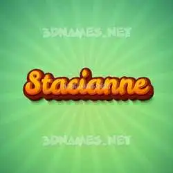stacianne in Green Rays style - 3D name wallpaper