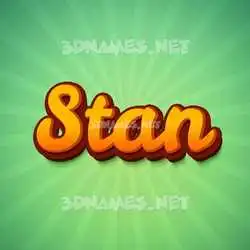 stan in Green Rays style - 3D name wallpaper