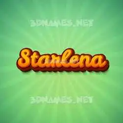 starlena in Green Rays style - 3D name wallpaper