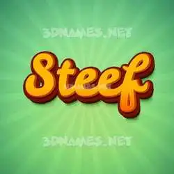 steef in Green Rays style - 3D name wallpaper
