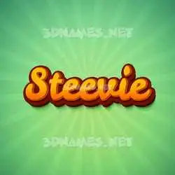 steevie in Green Rays style - 3D name wallpaper