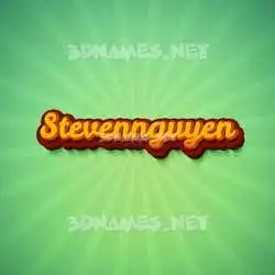 stevennguyen in Green Rays style - 3D name wallpaper