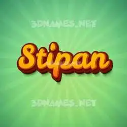 stipan in Green Rays style - 3D name wallpaper