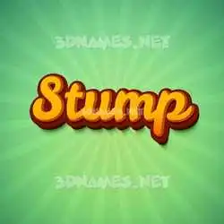 stump in Green Rays style - 3D name wallpaper