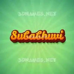 subabhuvi in Green Rays style - 3D name wallpaper