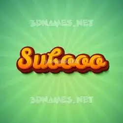subooo in Green Rays style - 3D name wallpaper
