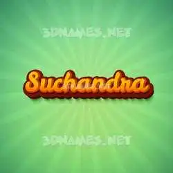 suchandra in Green Rays style - 3D name wallpaper