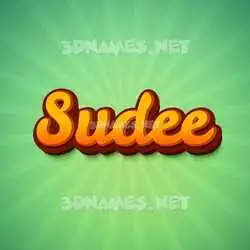 sudee in Green Rays style - 3D name wallpaper