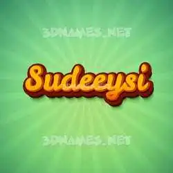 sudeeysi in Green Rays style - 3D name wallpaper