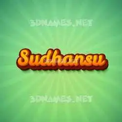 sudhansu in Green Rays style - 3D name wallpaper