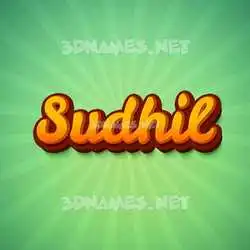 sudhil in Green Rays style - 3D name wallpaper