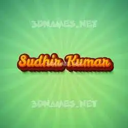 sudhir kumar in Green Rays style - 3D name wallpaper