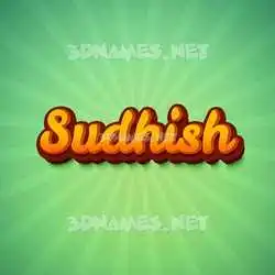 sudhish in Green Rays style - 3D name wallpaper