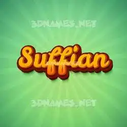 suffian in Green Rays style - 3D name wallpaper
