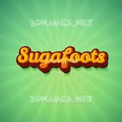 sugafoots in Green Rays style - 3D name wallpaper