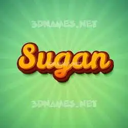 sugan in Green Rays style - 3D name wallpaper