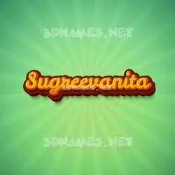 sugreevanita in Green Rays style - 3D name wallpaper