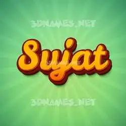 sujat in Green Rays style - 3D name wallpaper