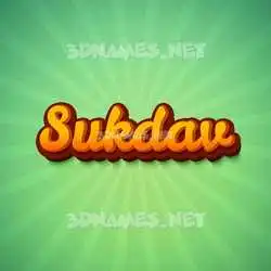 sukdav in Green Rays style - 3D name wallpaper