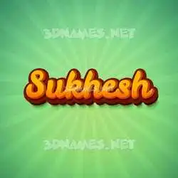 sukhesh in Green Rays style - 3D name wallpaper