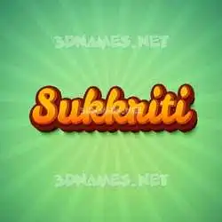 sukkriti in Green Rays style - 3D name wallpaper