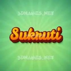 sukruti in Green Rays style - 3D name wallpaper