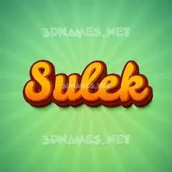 sulek in Green Rays style - 3D name wallpaper