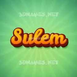 sulem in Green Rays style - 3D name wallpaper