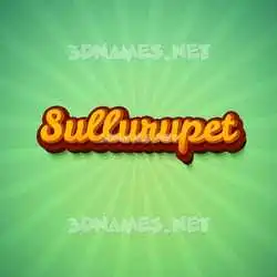 sullurupet in Green Rays style - 3D name wallpaper