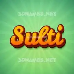 sulti in Green Rays style - 3D name wallpaper