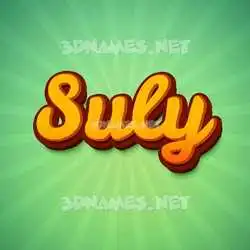 suly in Green Rays style - 3D name wallpaper