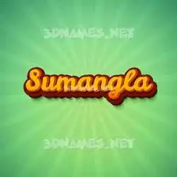 sumangla in Green Rays style - 3D name wallpaper