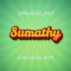 sumathy in Green Rays style - 3D name wallpaper
