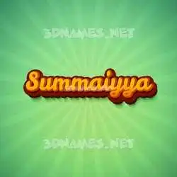 summaiyya in Green Rays style - 3D name wallpaper