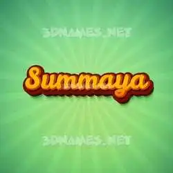 summaya in Green Rays style - 3D name wallpaper