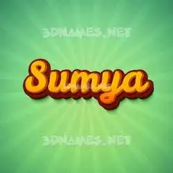 sumya in Green Rays style - 3D name wallpaper