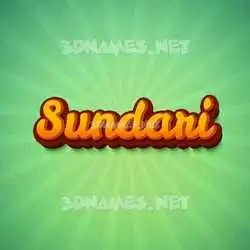 sundari in Green Rays style - 3D name wallpaper