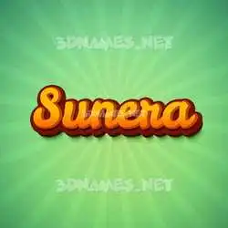 sunera in Green Rays style - 3D name wallpaper