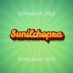 sunilchopra in Green Rays style - 3D name wallpaper