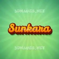 sunkara in Green Rays style - 3D name wallpaper