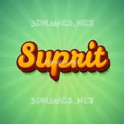 suprit in Green Rays style - 3D name wallpaper