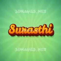 surasthi in Green Rays style - 3D name wallpaper