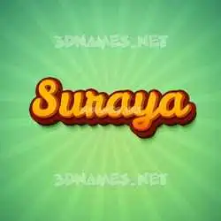 suraya in Green Rays style - 3D name wallpaper
