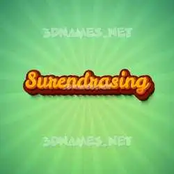 surendrasing in Green Rays style - 3D name wallpaper