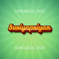 suriyapriyan in Green Rays style - 3D name wallpaper