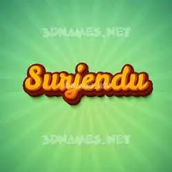 surjendu in Green Rays style - 3D name wallpaper