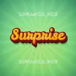 surprise in Green Rays style - 3D name wallpaper