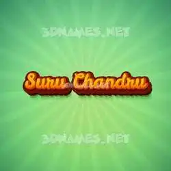 suru chandru in Green Rays style - 3D name wallpaper